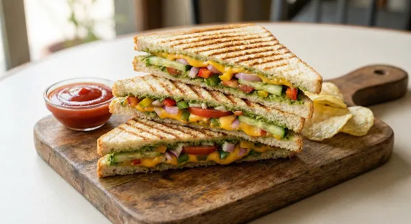 Veg Grilled Sandwich [4 Slice]