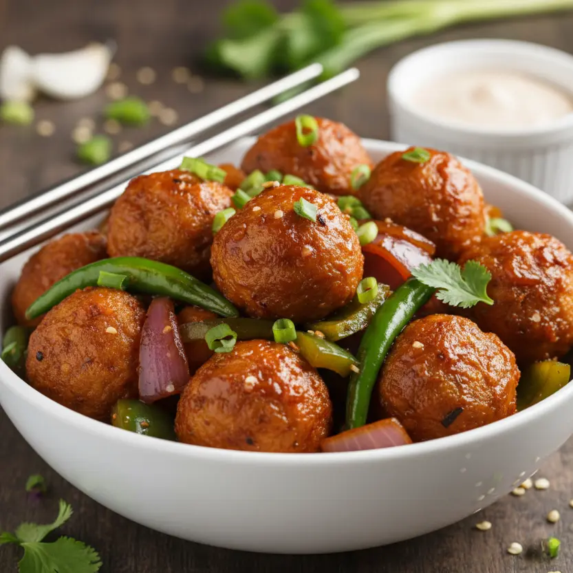 VEG MANCHURIAN (8 PCS)